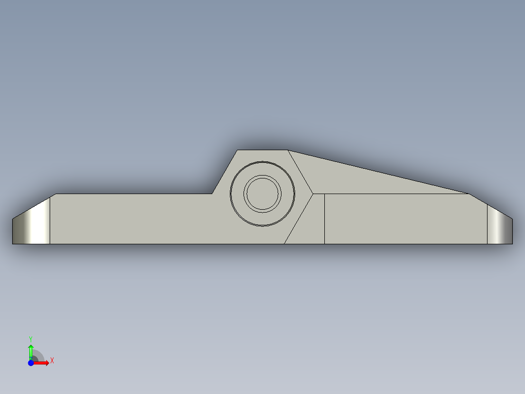 孔距20x20合页铰链前视图