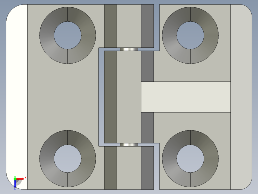 孔距20x20合页铰链俯视缩略图