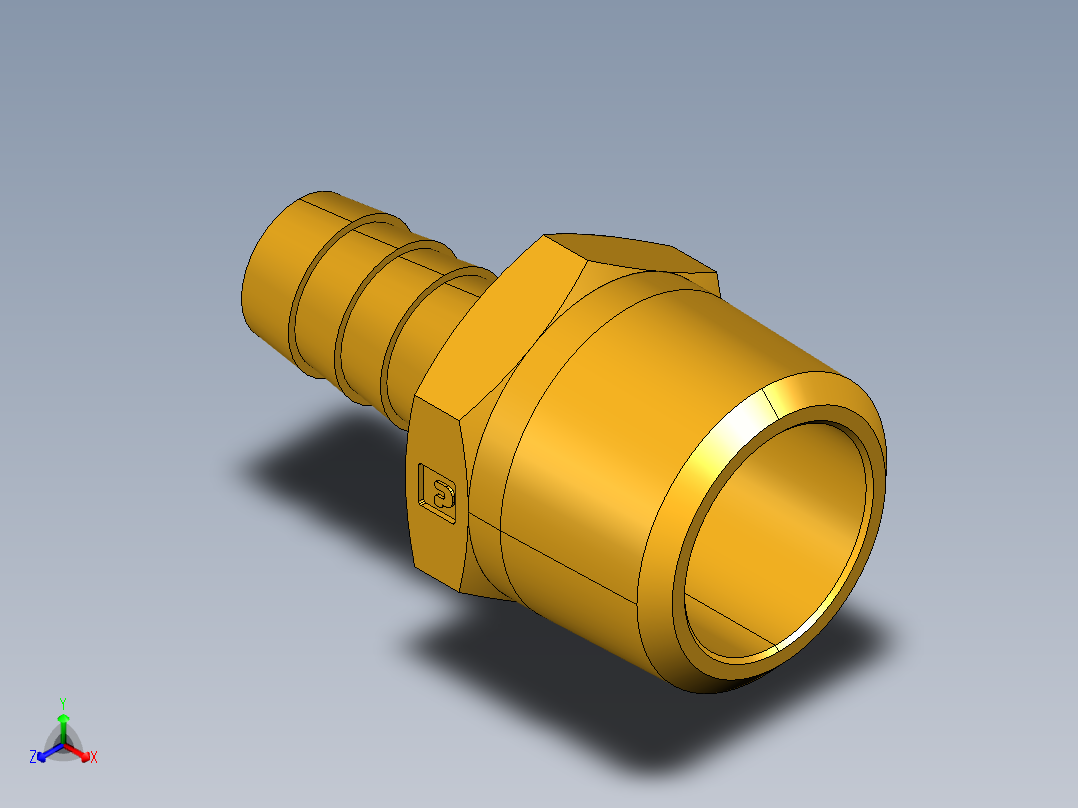 倒齿式工业管接头Hose Barb to Male Pipe 125HBL-8-12主视图