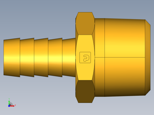 倒齿式工业管接头Hose Barb to Male Pipe 125HBL-8-12前视缩略图
