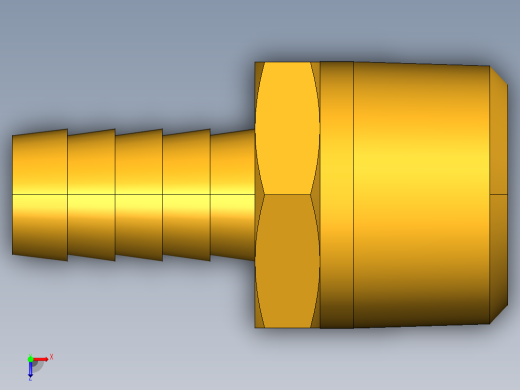 倒齿式工业管接头Hose Barb to Male Pipe 125HBL-8-12俯视缩略图