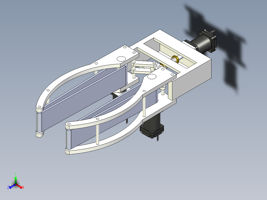 一块带电机的机械手爪