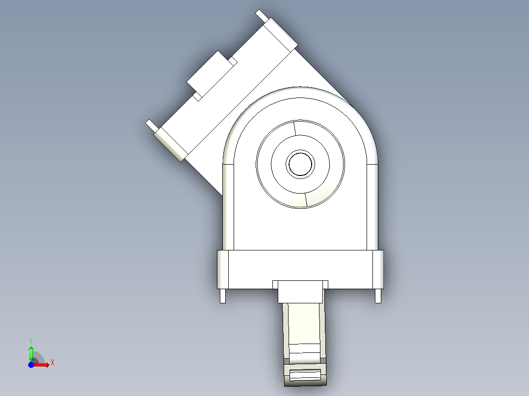 型材-BR 30X30 PIVOT JOINT WITH LEVER KJN502683L前视图