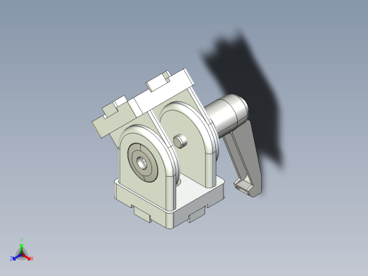 型材-BR 30X30 PIVOT JOINT WITH LEVER KJN502683L正等轴测缩略图