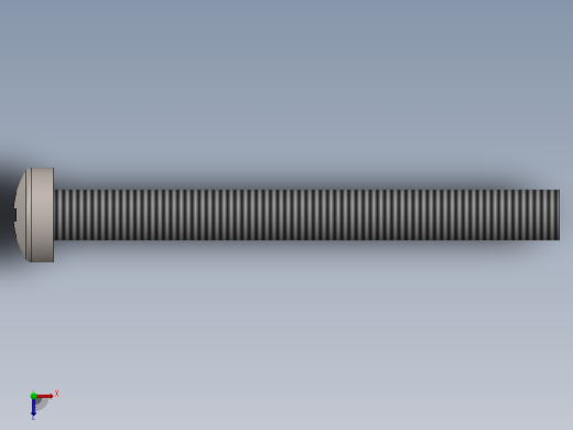 螺丝 M3 十字盘头-M3 x 30 Screw head.SLDPRT俯视缩略图