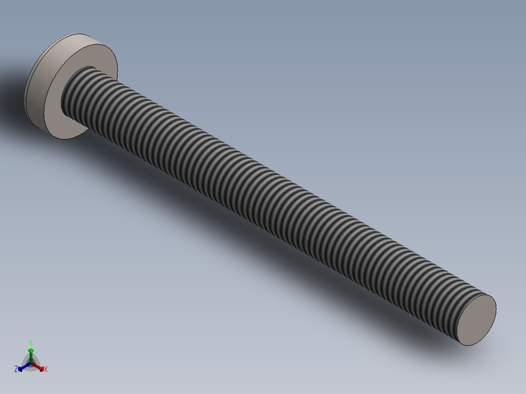 螺丝 M3 十字盘头-M3 x 30 Screw head.SLDPRT正等轴测图