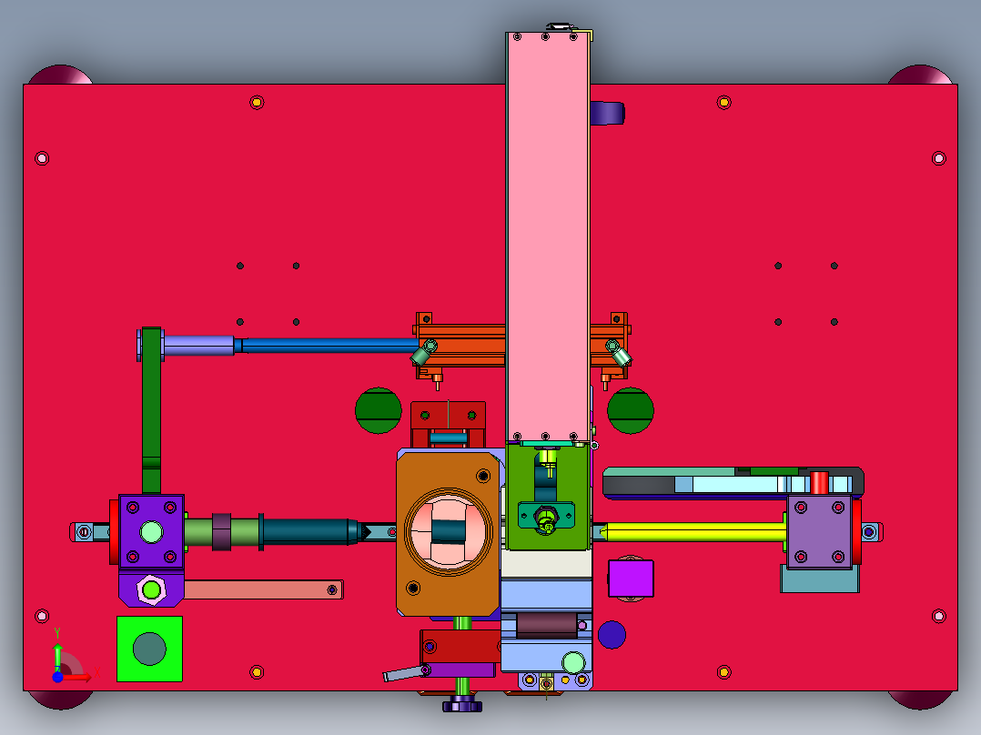 柴油机活塞销的装配装置前视图