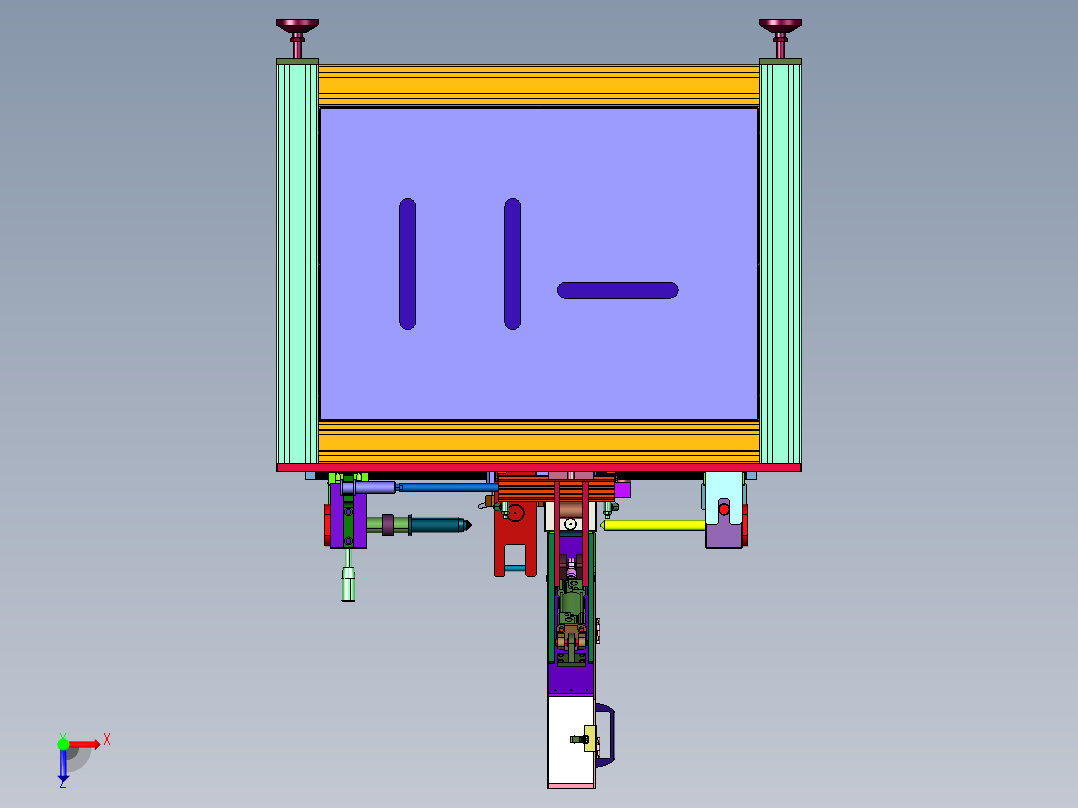 柴油机活塞销的装配装置俯视图