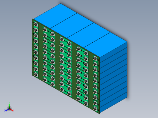 60V-72V电池组PACK样品箱体正等轴测缩略图