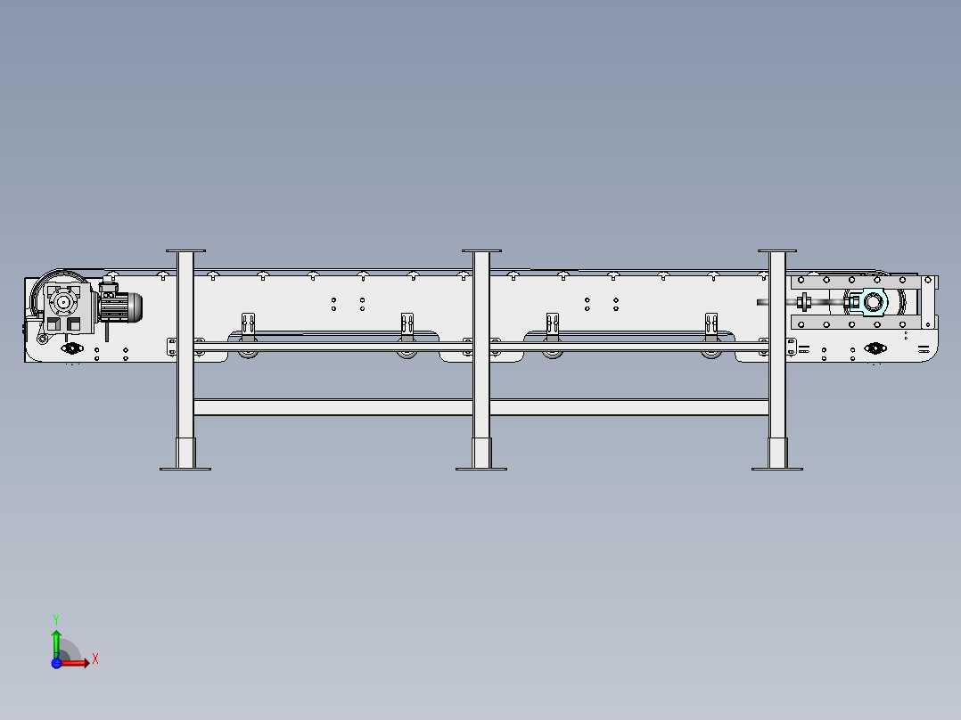 料斗带式输送机上料设备前视图