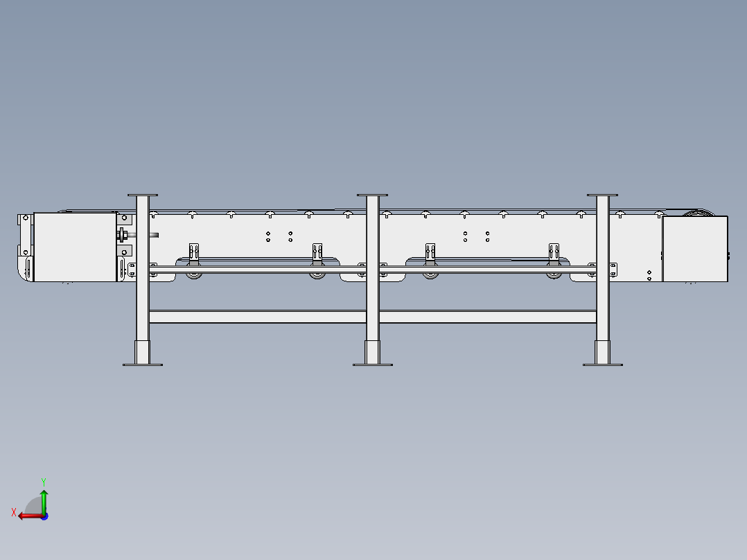 料斗带式输送机上料设备后视图