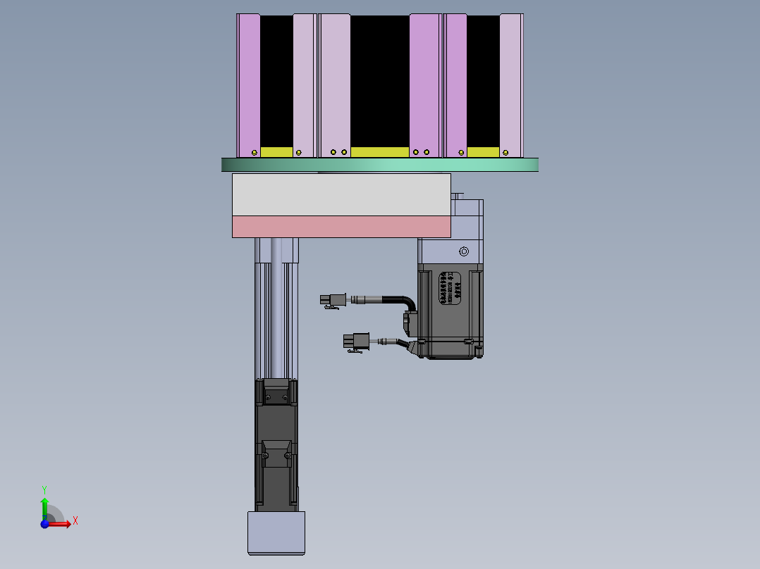 4工位旋转送料机结构前视图