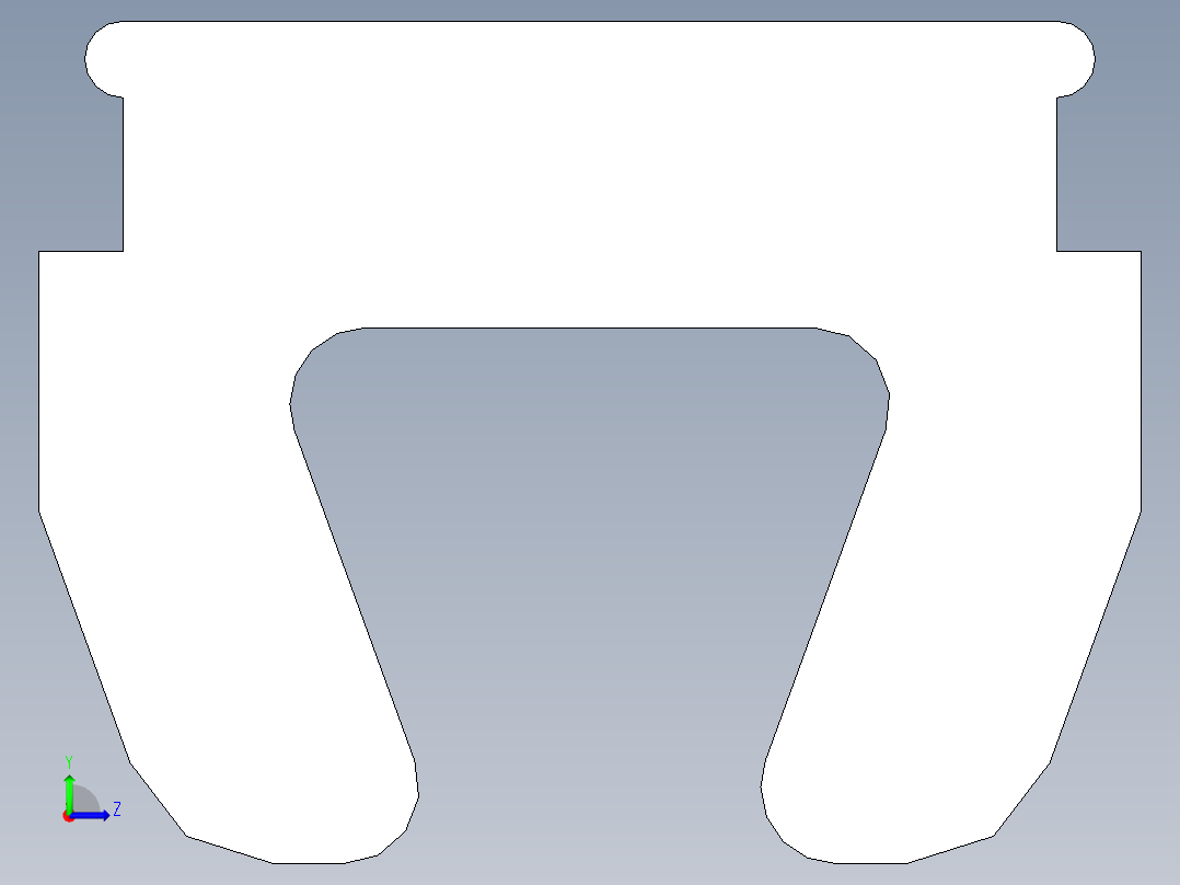 型材-BR 6 SLOT RUBBER INFILL PROFILE KJN542435.STEP左视图