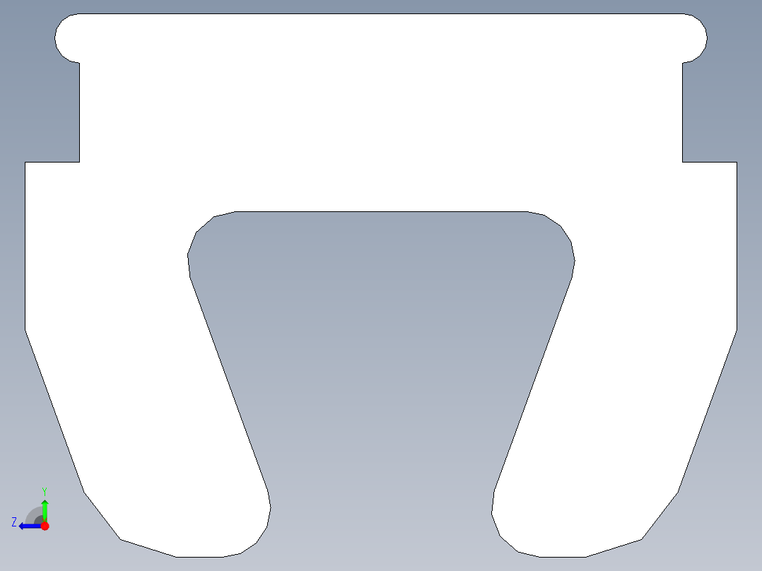 型材-BR 6 SLOT RUBBER INFILL PROFILE KJN542435.STEP右视图