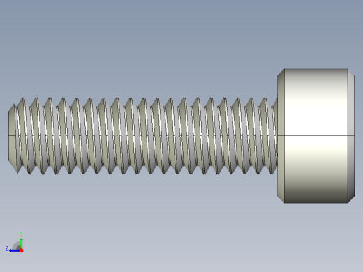 M4 x 0.7mm Thread 14mm LONG SOCKET HEAD CAP SCREW.IGS右视缩略图