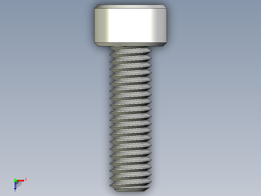 M4 x 0.7mm Thread 14mm LONG SOCKET HEAD CAP SCREW.IGS俯视图