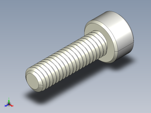 M4 x 0.7mm Thread 14mm LONG SOCKET HEAD CAP SCREW.IGS正等轴测缩略图
