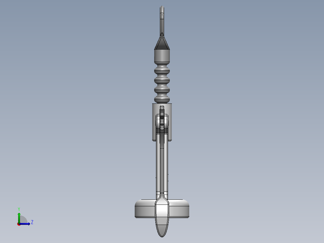 螺旋开瓶器8左视图
