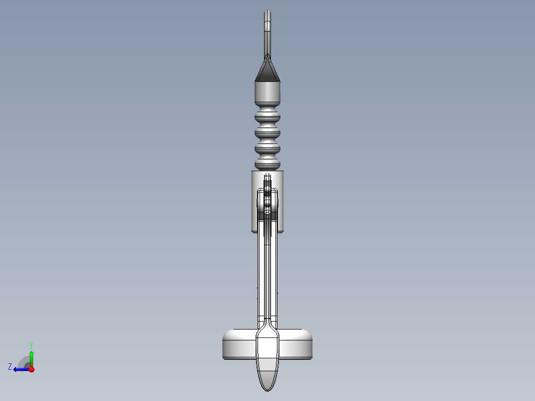 螺旋开瓶器8右视图