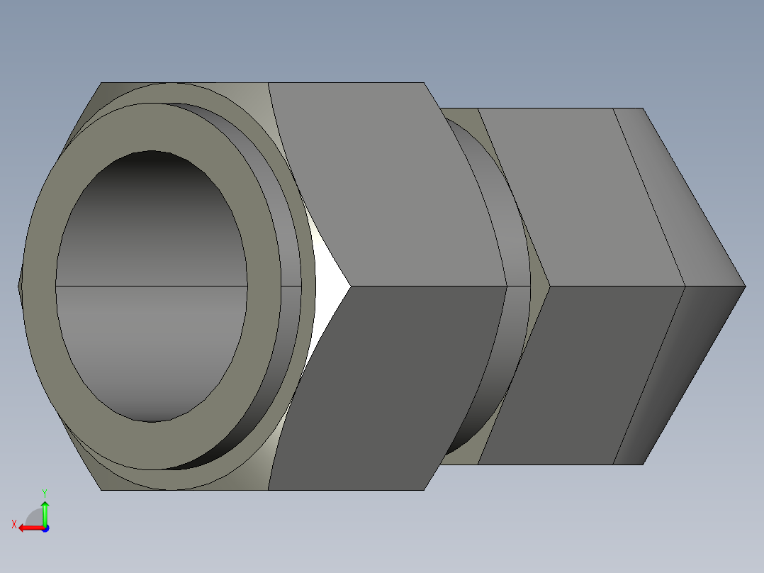 卡套式工业通用硬管接头16_vbu-s后视图
