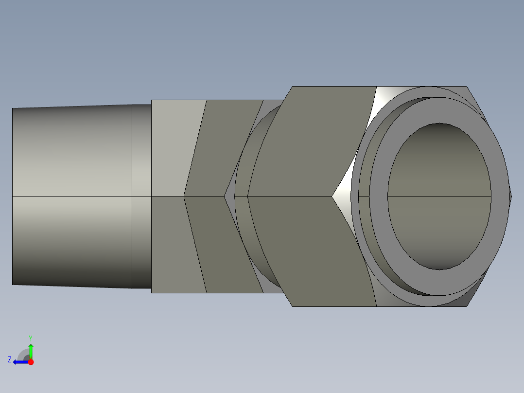 卡套式工业通用硬管接头16_vbu-s右视图