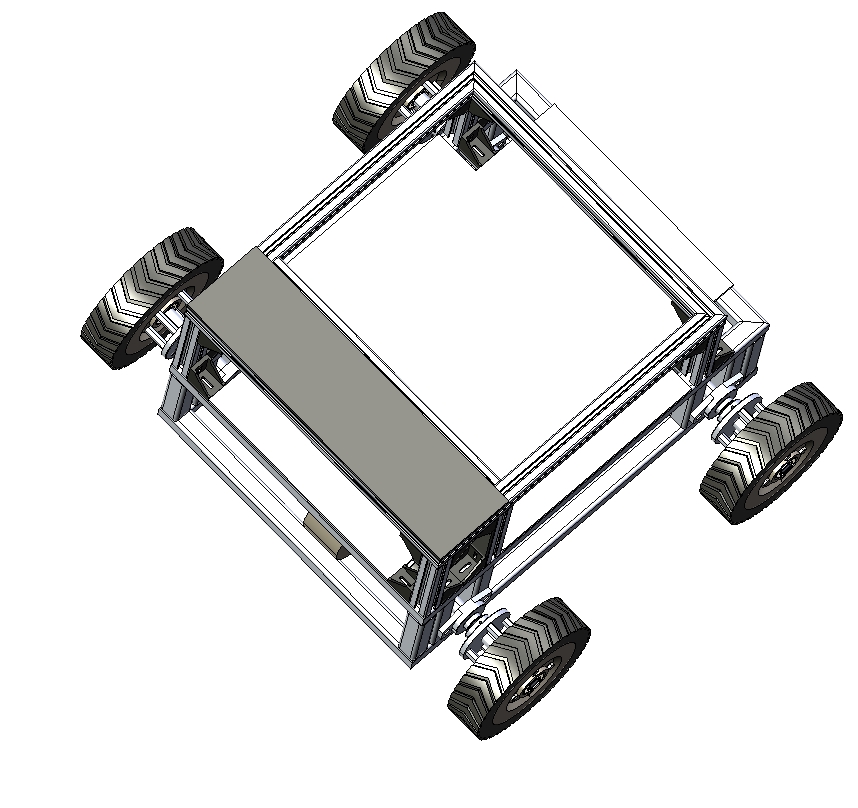 E1214-四轮运输小车设计三维Step