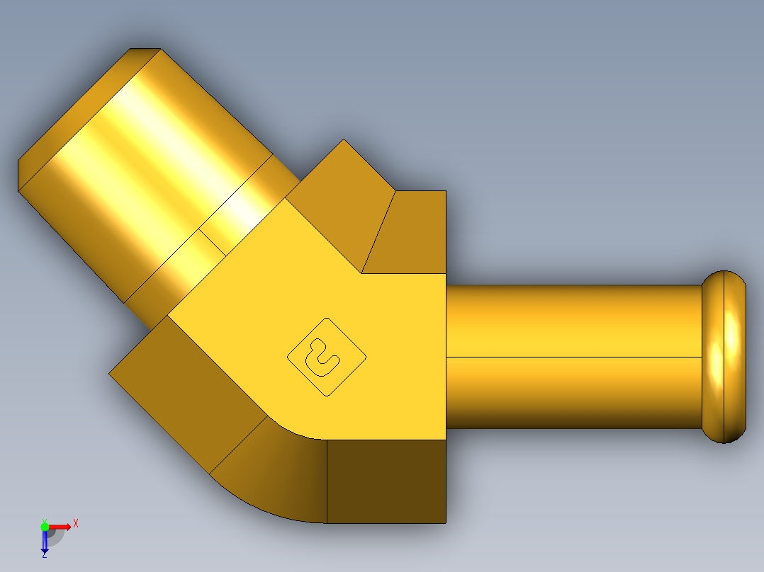 倒齿式工业管接头Beaded Hose Barb 45Deg Elbow Tube to Male Pipe 179HB-6-4俯视图