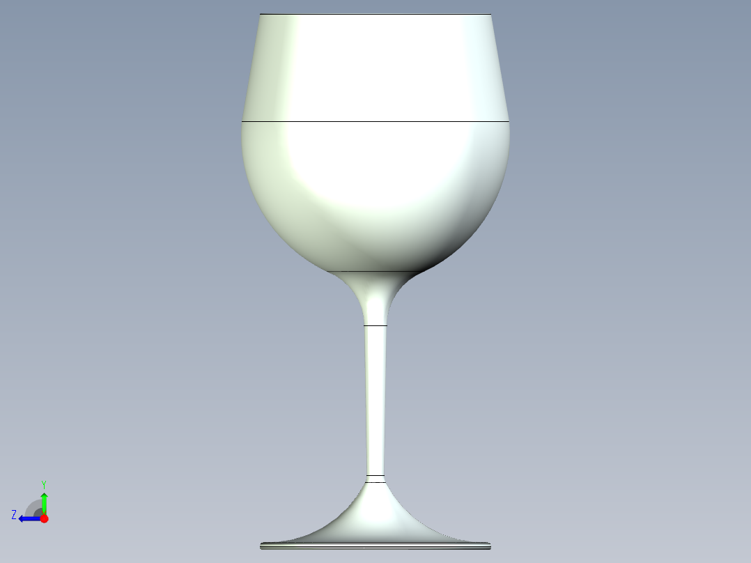 酒杯-勃艮第葡萄酒右视图