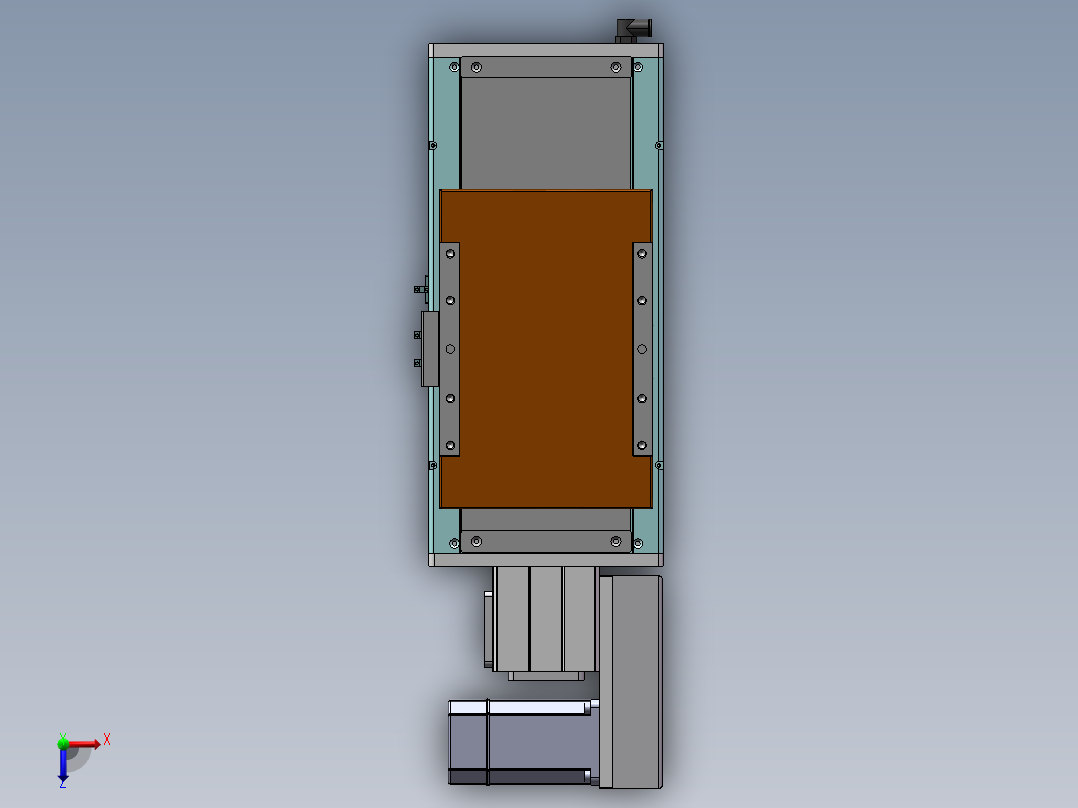 MCB同步带全封闭MCB22-R-750W俯视图
