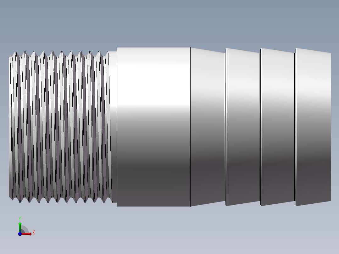 水管接头-直通 DN20前视图