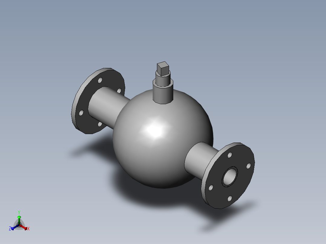 球阀正等轴测图