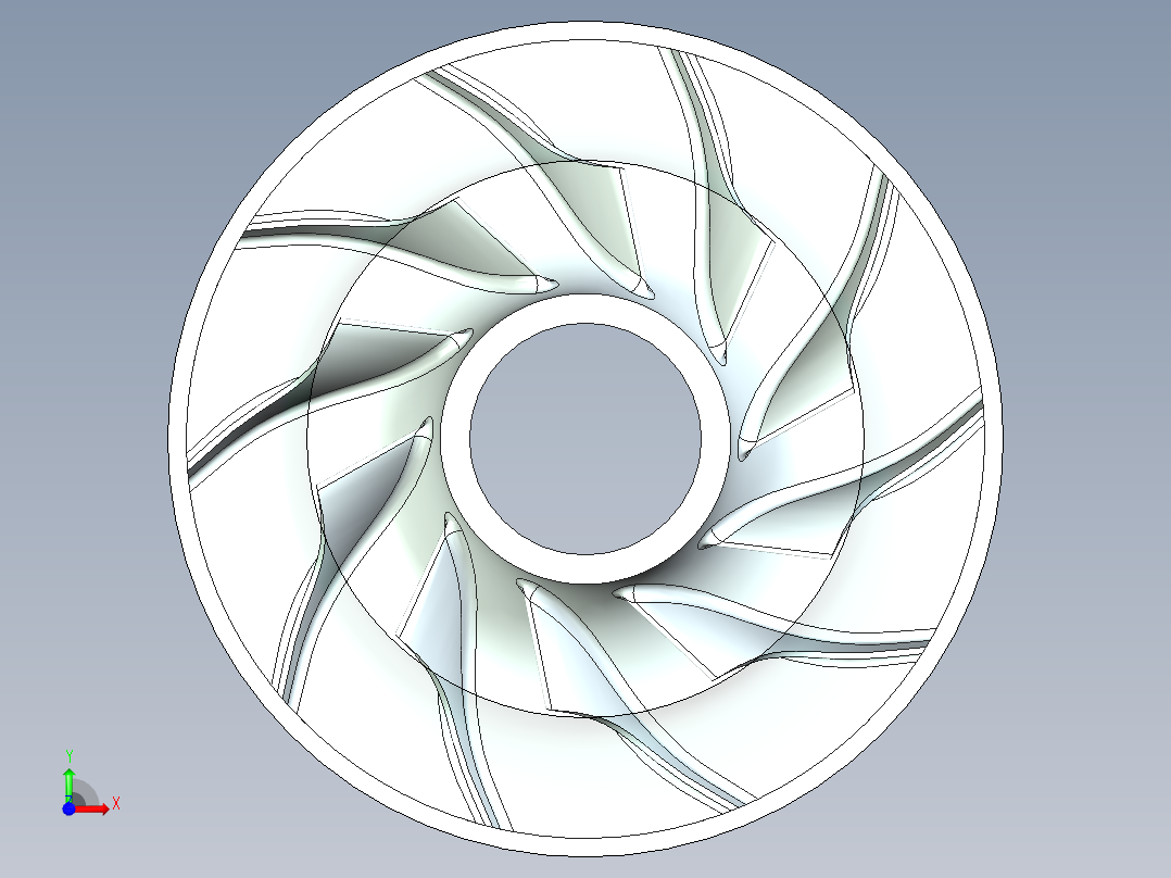五轴叶轮高速加工UG程序编程刀路前视图