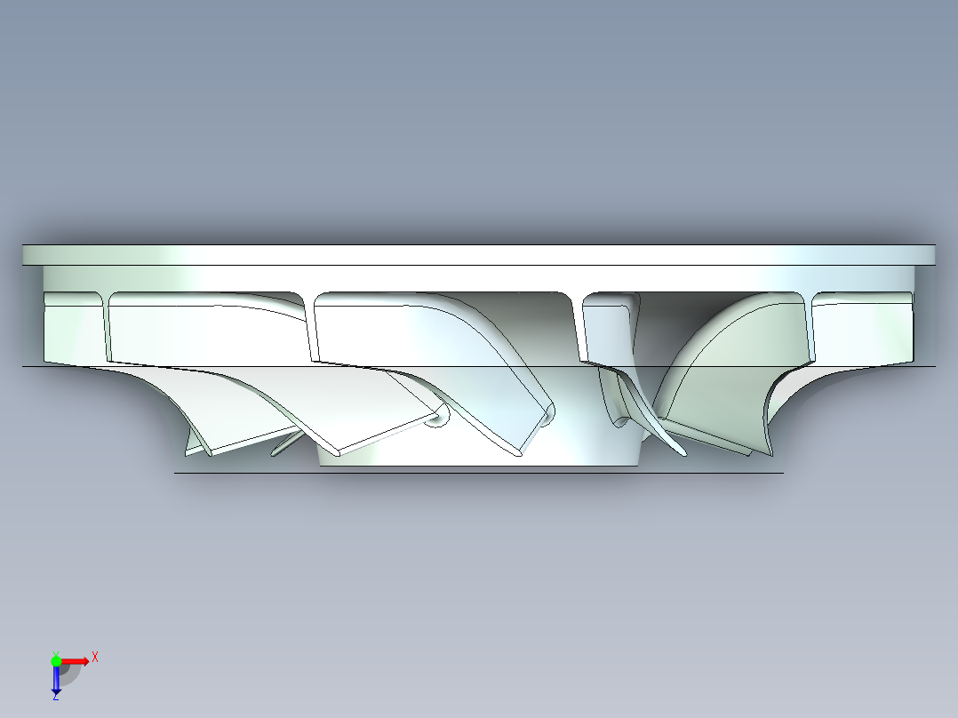 五轴叶轮高速加工UG程序编程刀路俯视图