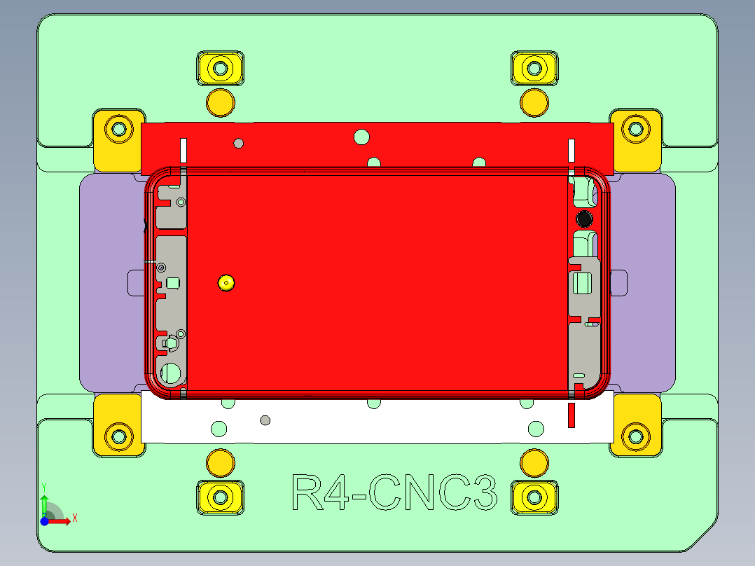 r4-笔记本CNC工装夹具三维模型cnc3前视图