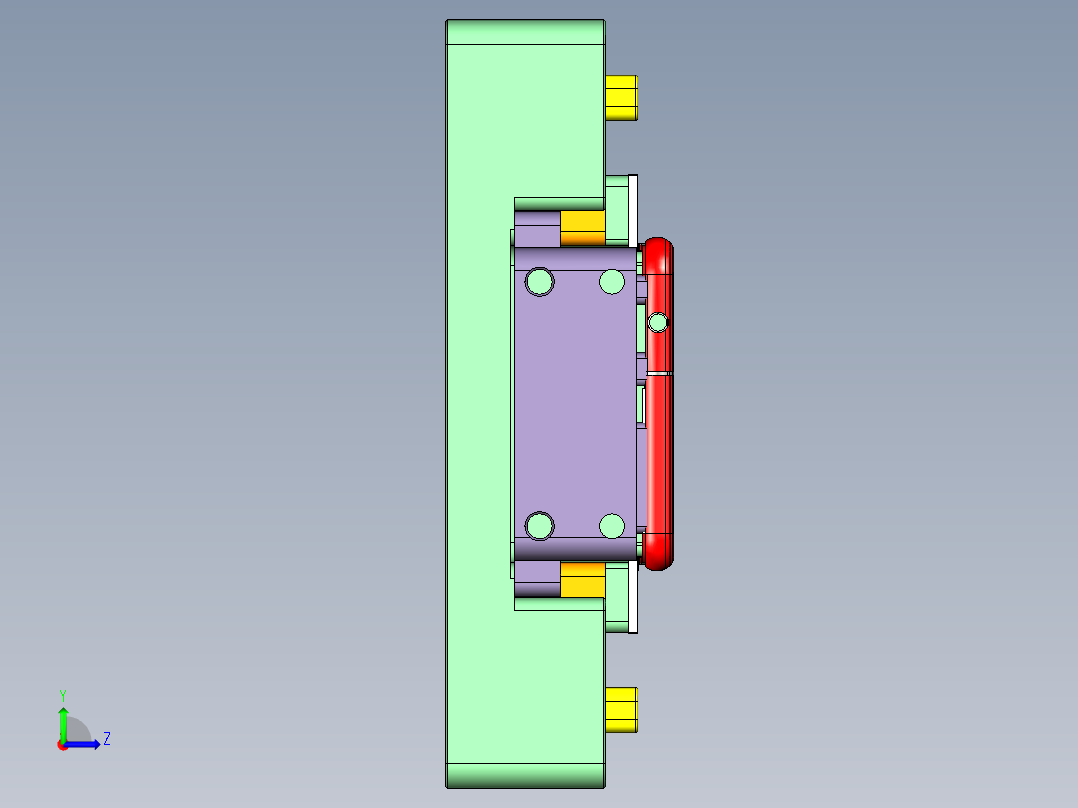 r4-笔记本CNC工装夹具三维模型cnc3左视图