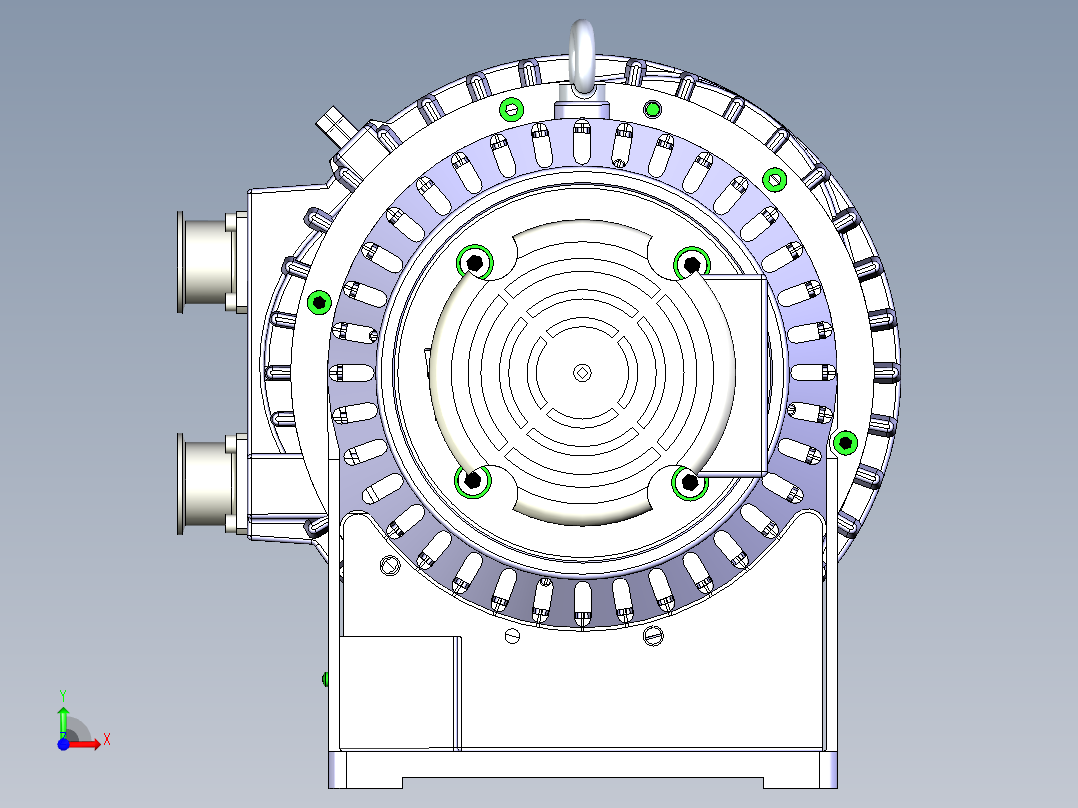中科仪WXG-16A涡旋真空泵三维模型前视图