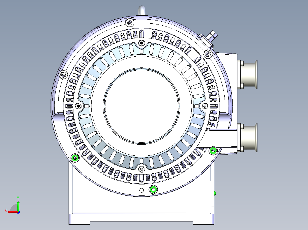 中科仪WXG-16A涡旋真空泵三维模型后视图