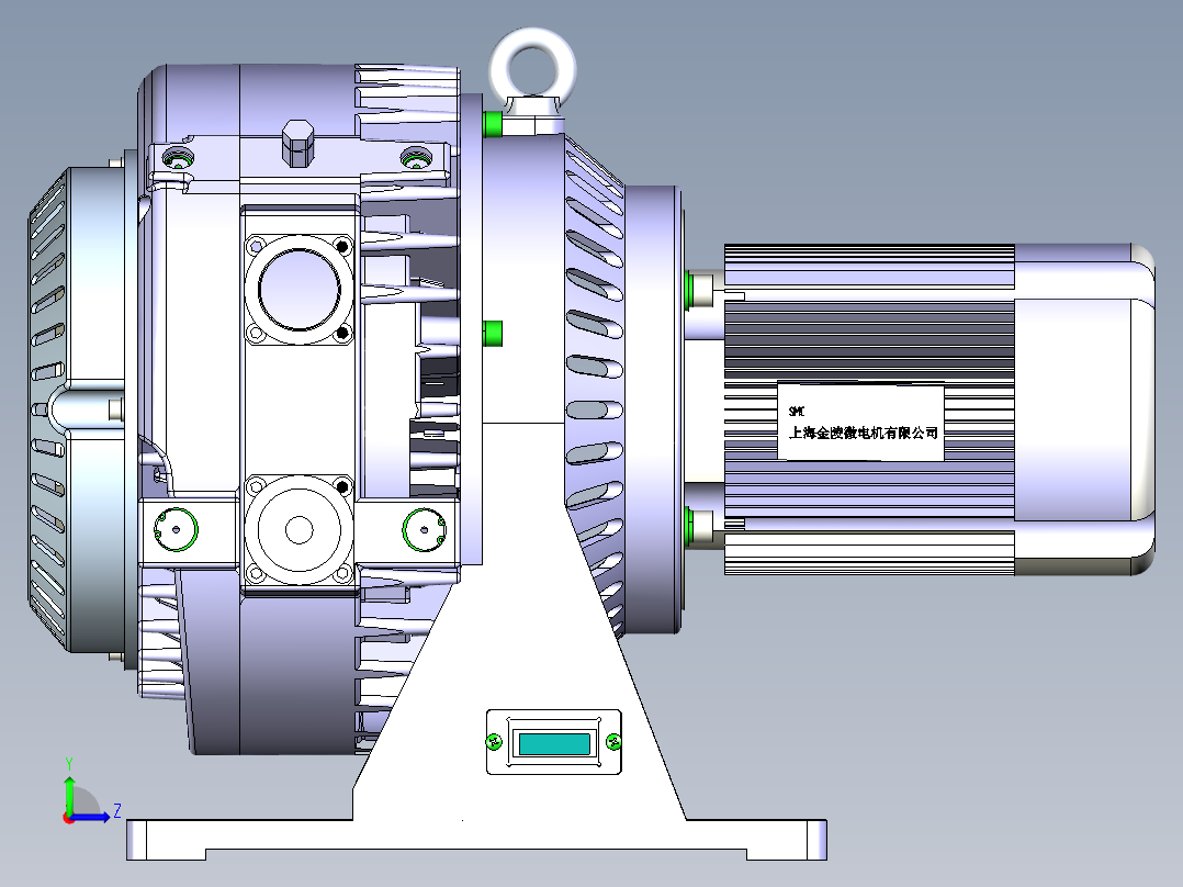 中科仪WXG-16A涡旋真空泵三维模型左视图