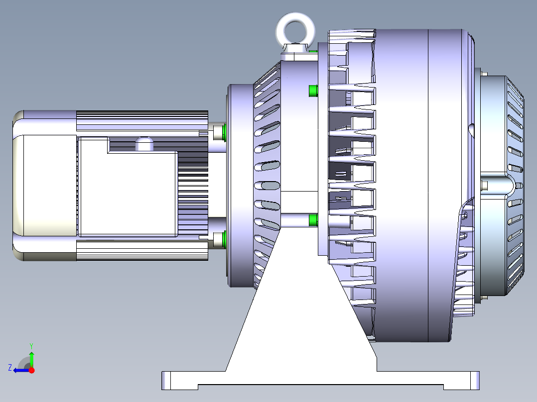 中科仪WXG-16A涡旋真空泵三维模型右视图