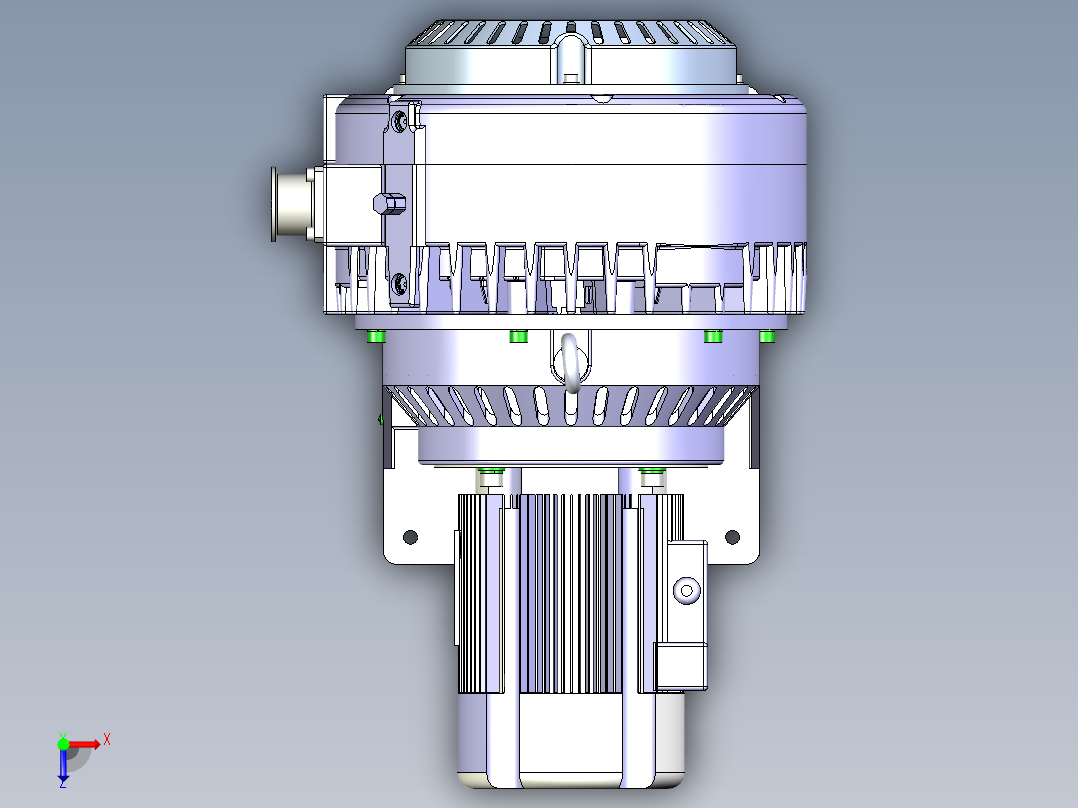 中科仪WXG-16A涡旋真空泵三维模型俯视图
