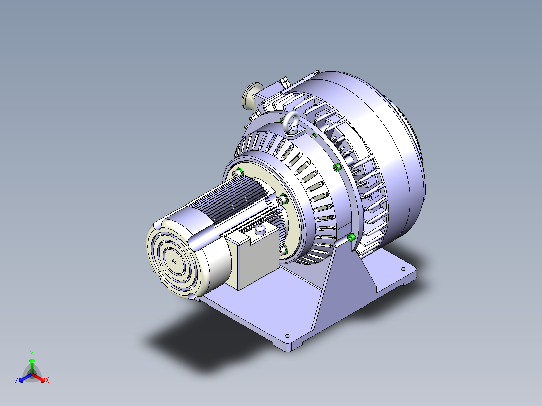 中科仪WXG-16A涡旋真空泵三维模型正等轴测图