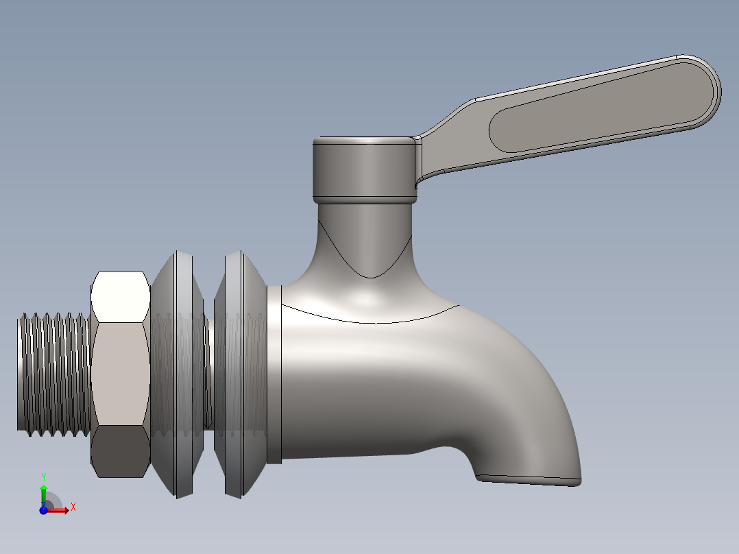 水龙头 花洒(39)前视图