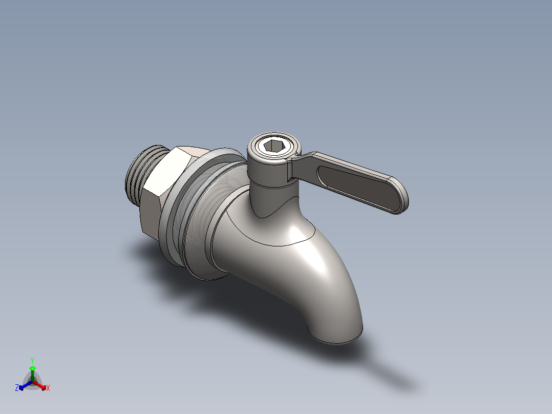 水龙头 花洒(39)正等轴测图