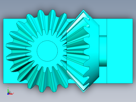 锥形齿轮机构前视缩略图