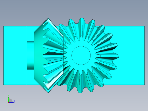 锥形齿轮机构左视缩略图