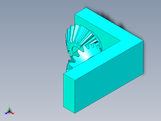 锥形齿轮机构正等轴测缩略图