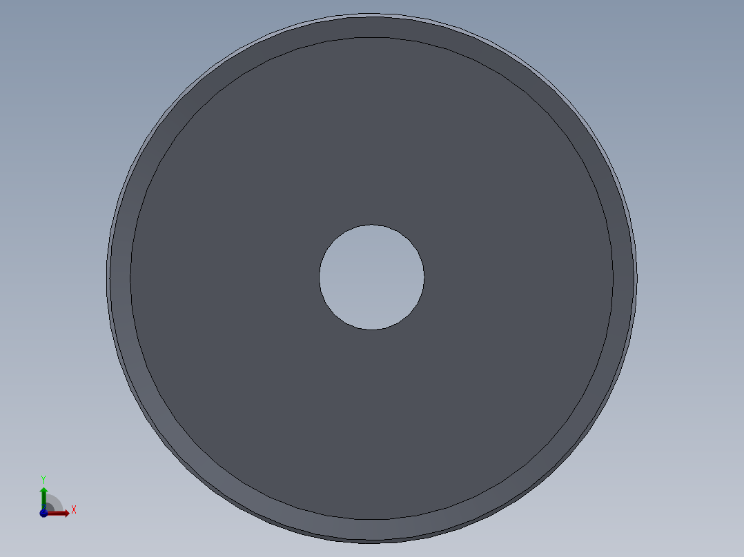 皮带轮22齿同步轮前视图