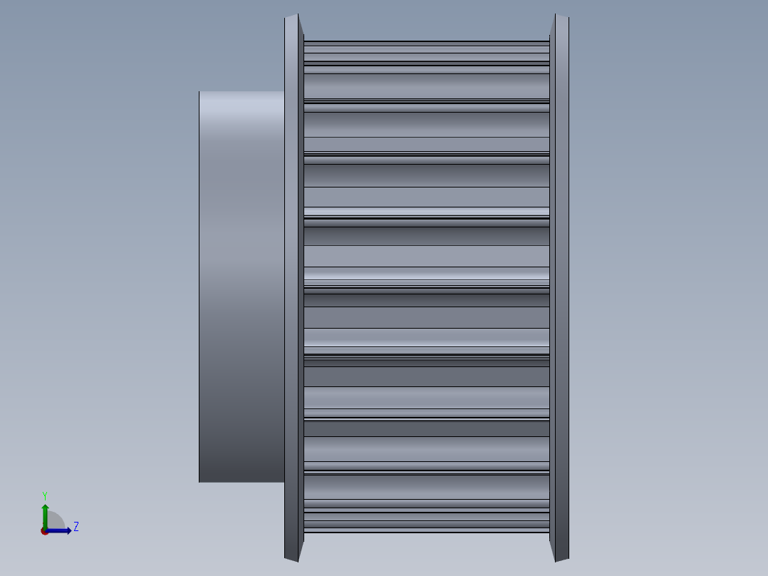 皮带轮22齿同步轮左视图