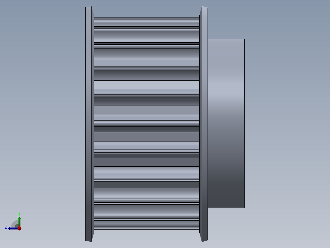 皮带轮22齿同步轮右视图