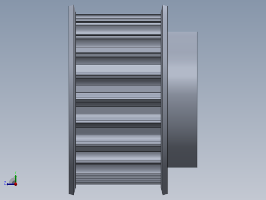 皮带轮22齿同步轮右视缩略图